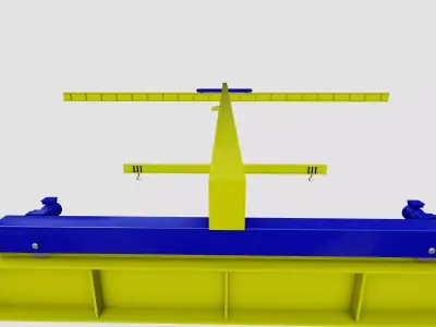 Overhead Cranes Low-poly 3D model