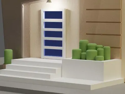Modern House Design Free low-poly 3D model