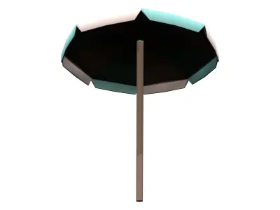 Beach Umbrella Low-poly 3D model