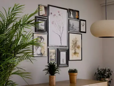 White Apartment Interior Scene 3D model