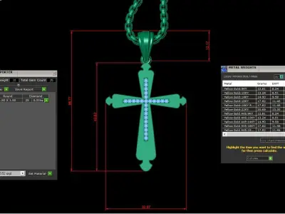 Cross Light Gold 3CP023 3DM STL 3D model