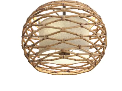 BALBOA rattan pendant light 3D model