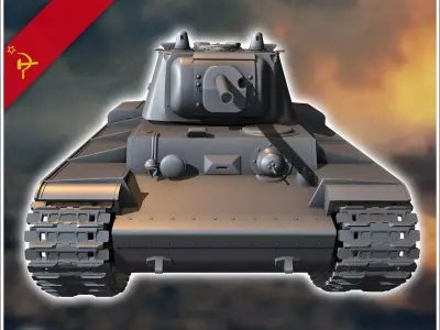 KV-1 M1942 - Soviet army WW2 Second World East front Ostfront RP 3D print model V1