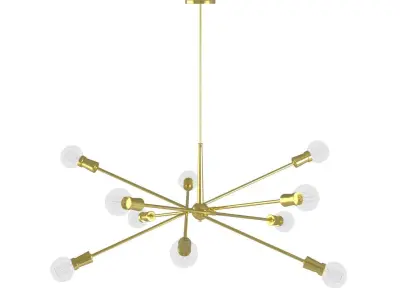 Chandelier - Tubular Low-poly 3D model