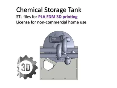 Chemical Storage Tank - H0 Scale 3D print model