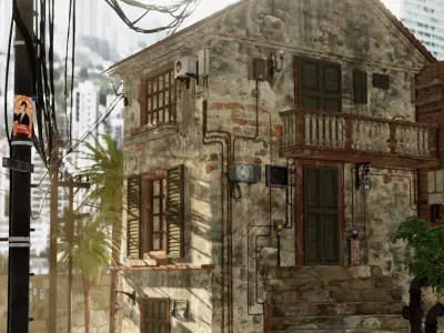 Abandoned old house 3D model