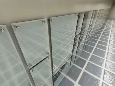 Glass Wall Panel System 3D model