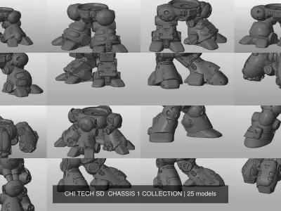 CHI TECH SD  CHASSIS 1 COLLECTION 3D Model Pack