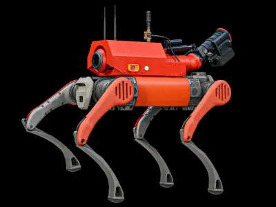  Firefighter Robot Unitree B2 Version 1 PBR 