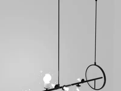 models of decorative light modern and classic 3D model Low-poly 3D model