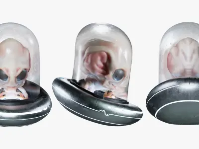 Alien UFO Blender 3D model