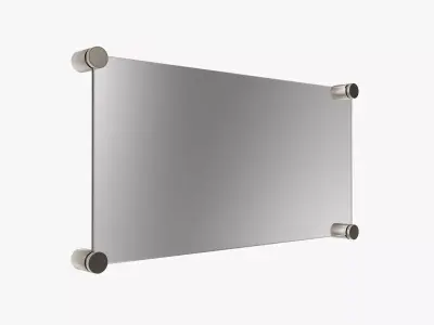 Nameplate logo signage mockup 02 3D model