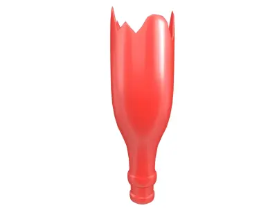 Broken Bottle v1 002 Low-poly 3D model