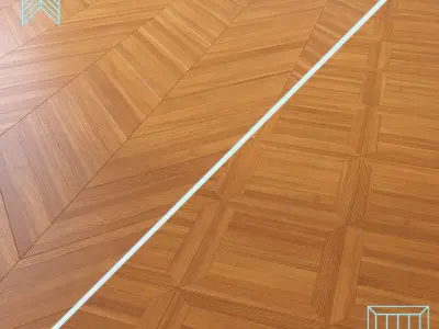 Parquet - Laminate - Wooden floor 2 in 1 Low-poly 3D model 51