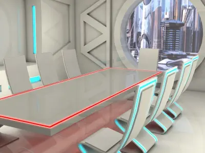 Sci Fi Office 3D model