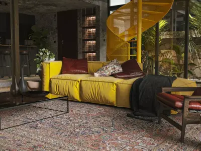 Modern Livingroom and Kitchen 3D model purchase