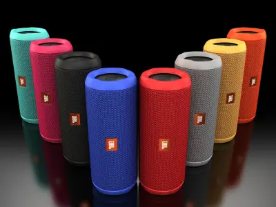 JBL Flip 3 portable bluetooth speaker Low-poly 3D model