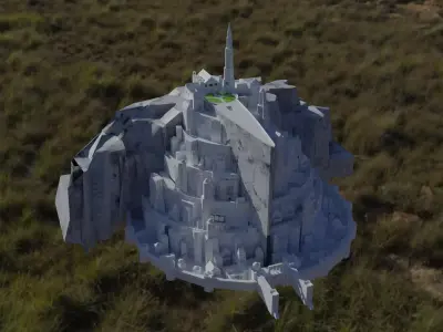Minas Tirith Low-poly 3D model