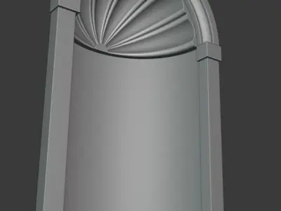 WoodCarving Niche - 3d model for CNC - NicheCFC01 3D model