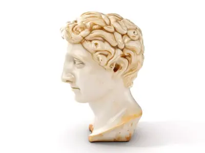 Classical Sculpture Bust Model Pack Low-poly 3D model