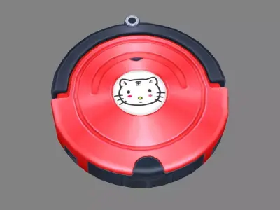 Cartoon  Robot Vacuum Cleaner Low-poly 3D model