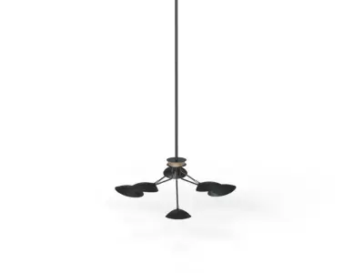 Scan 6 Light LED Pendant 21696BKSBR 3D model