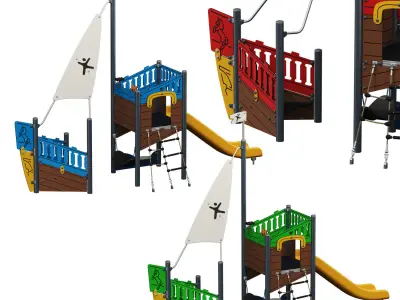 Kids playground Pirate carave 3D model