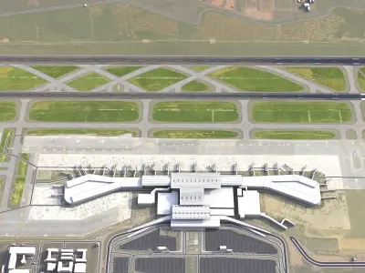 Hyderabad Rajiv Gandhi Airport - HYD Low-poly 3D model
