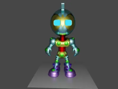 New Robot model Low-poly 3D model