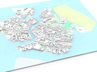 The island of Murano Venice Italy  3D model