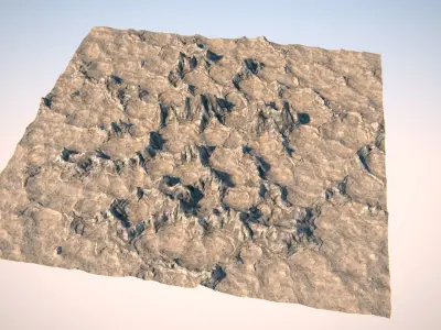 Terrain 02 PBR Low-poly 3D model