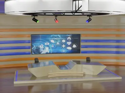 Virtual TV Studio 3D model
