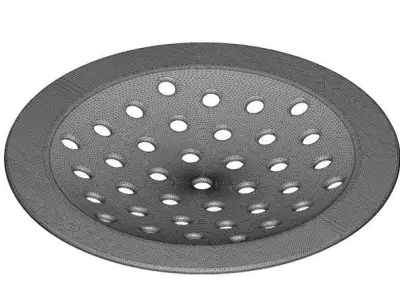 Steel Bathroom Strainer 3D model