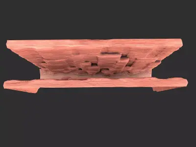 Desert Canyon Path Low-poly 3D model