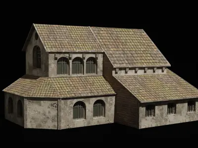 old building collection model Low-poly 3D model
