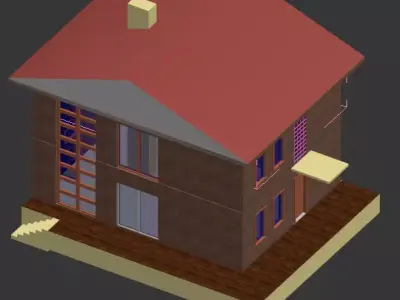 ahsap ev  bungalov 3D print model