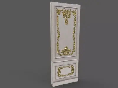 Old Victorian Wall Low-poly 3D model