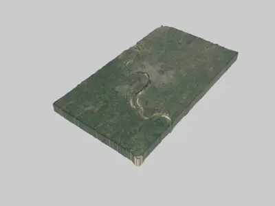 Varanasi City Low-poly 3D model