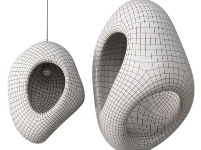 Art Wabi Sabi Pendant Light 3D model
