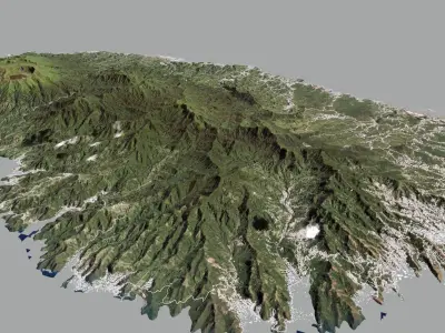 Saint Vincent and the Grenadines Caribbean Sea 3D model