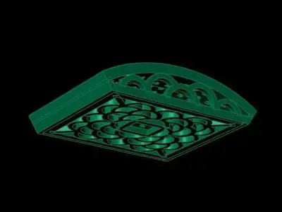 cufflinks ornate ceiling light 3D print model