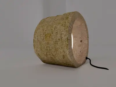 lampara tronco Low-poly 3D model