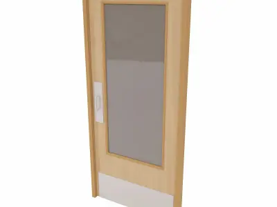 Corridor door lowpoly 3d model Low-poly 3D model