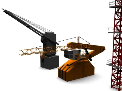 Cranes construction 3D model