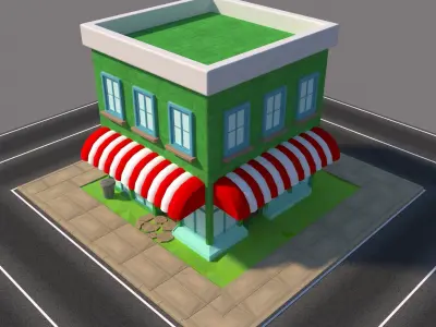 Cartoon House 3D model