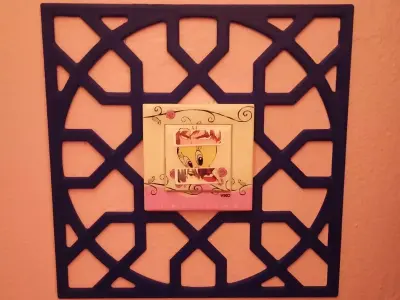 light switch fancy frame 3D print model