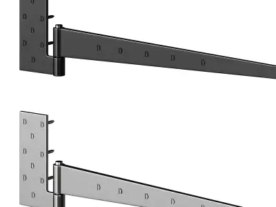 Black Lift Off Pintle Hinge 3D model