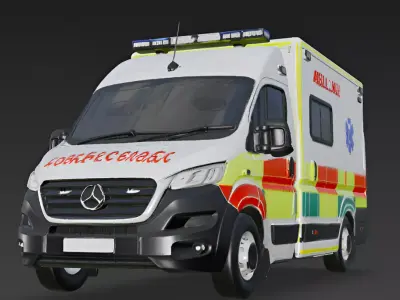 Ambulance Van 3D Model 3D model