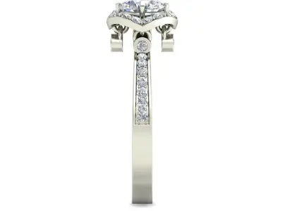 Women Wedding Engagement Ring 3D print model 7