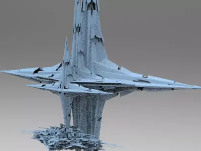 Sunlight Crystal Shard Tower 3 3D model